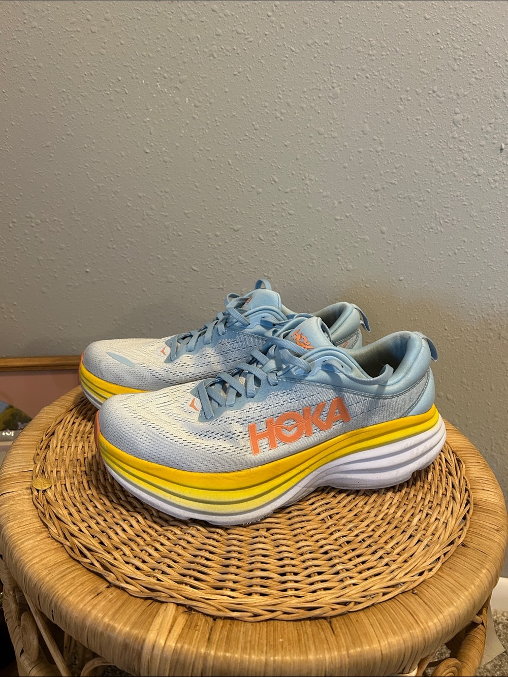 Hoka Bondi 8 Summer Song Blue Shoes